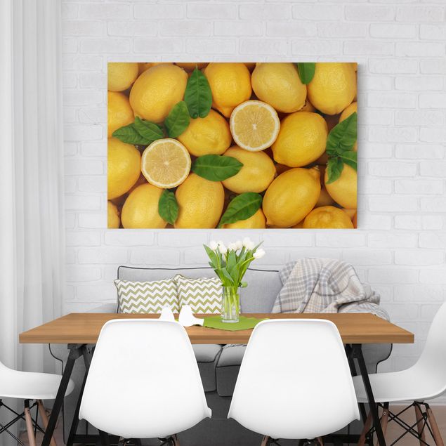 Canvastavlor grönsaker och frukt Juicy lemons