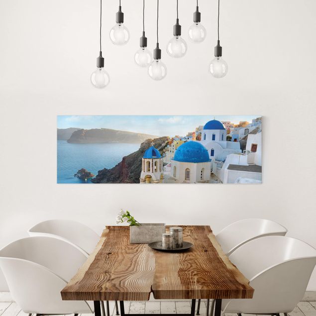 Tavlor arkitektur och skyline Santorini