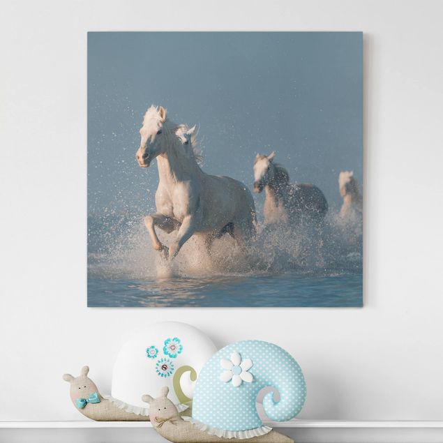 Kök dekoration Herd Of White Horses