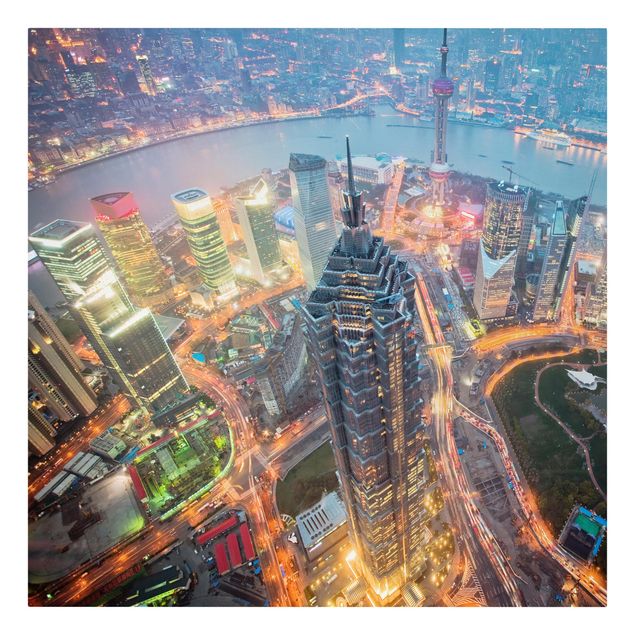 Tavlor arkitektur och skyline Shanghai