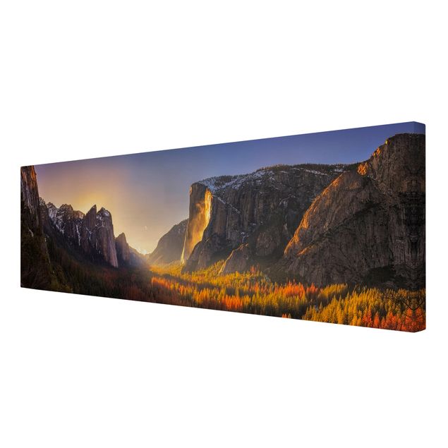 Canvastavlor landskap Sunset in Yosemite