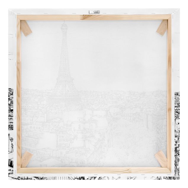 Tavlor svart och vitt City Study - Paris