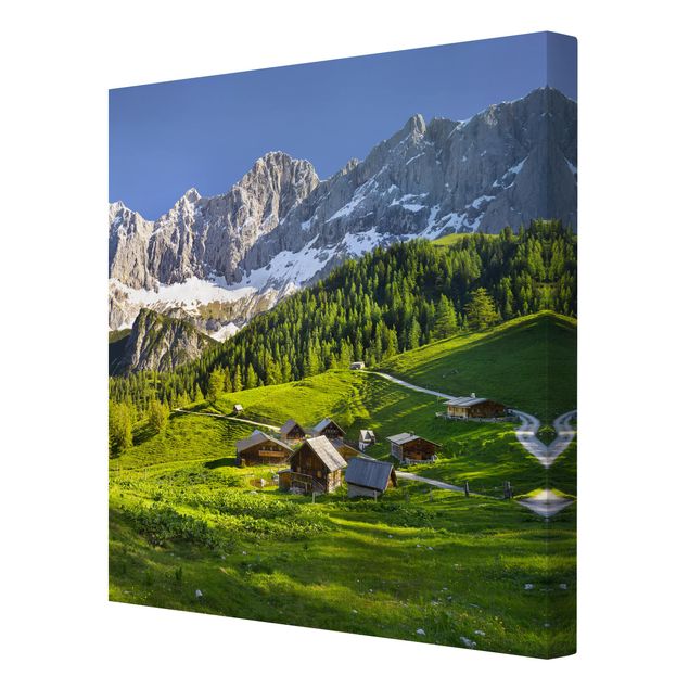Canvastavlor landskap Styria Alpine Meadow