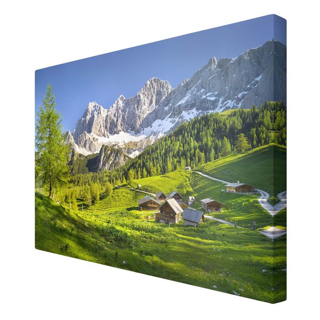 Canvastavlor landskap Styria Alpine Meadow