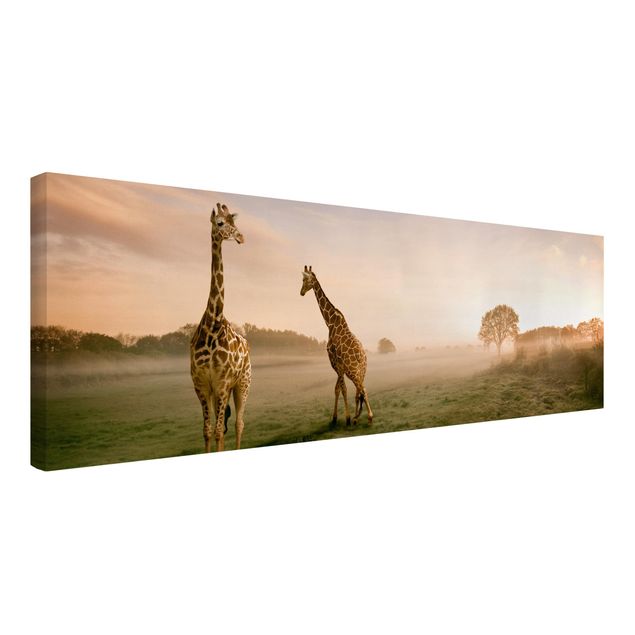 Canvastavlor Afrika Surreal Giraffes
