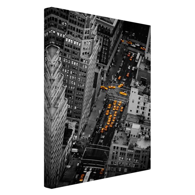 Canvastavlor Arkitektur och Skyline Taxi Lights Manhattan