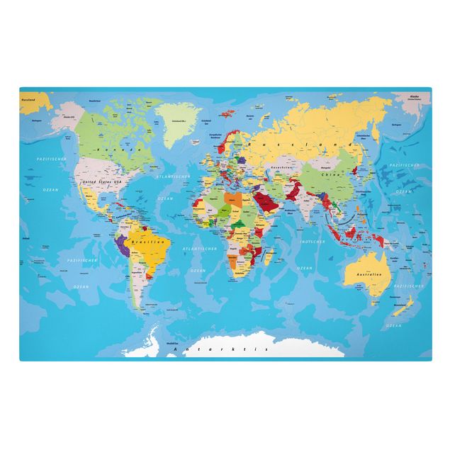 Tavlor färgglada The World's Countries
