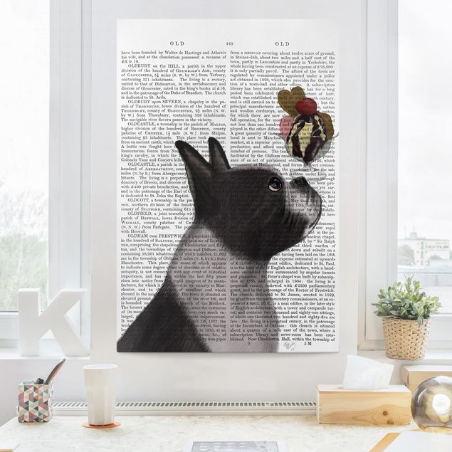 Kök dekoration Animal Reading - Terrier With Ice