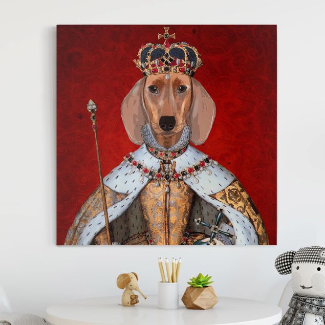 Canvastavlor hundar Animal Portrait - Dachshund Queen