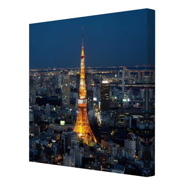 Canvastavlor Arkitektur och Skyline Tokyo Tower