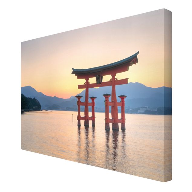 Canvastavlor Arkitektur och Skyline Torii At Itsukushima