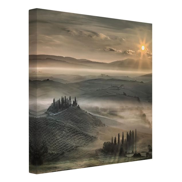 Canvastavlor landskap Tuscany-Morning