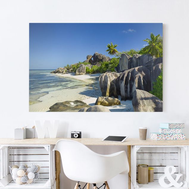 Canvastavlor karibien Dream Beach Seychelles