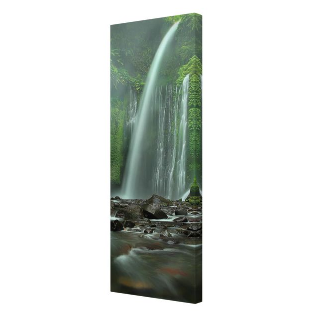 Canvastavlor skogar Tropical Waterfall