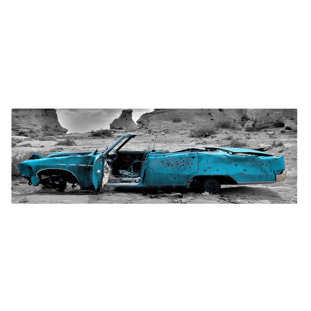Canvastavlor landskap Turquoise Cadillac
