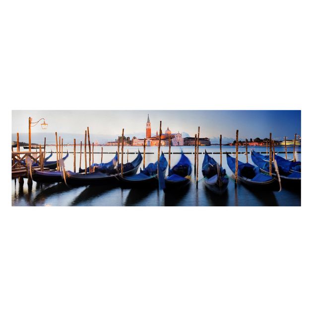 Canvastavlor Arkitektur och Skyline Venice Gondolas
