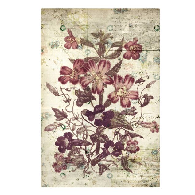 Tavlor blommor Vintage Floral Design
