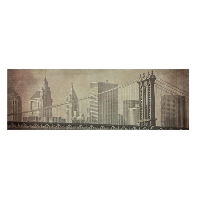 Tavlor arkitektur och skyline Vintage New York City