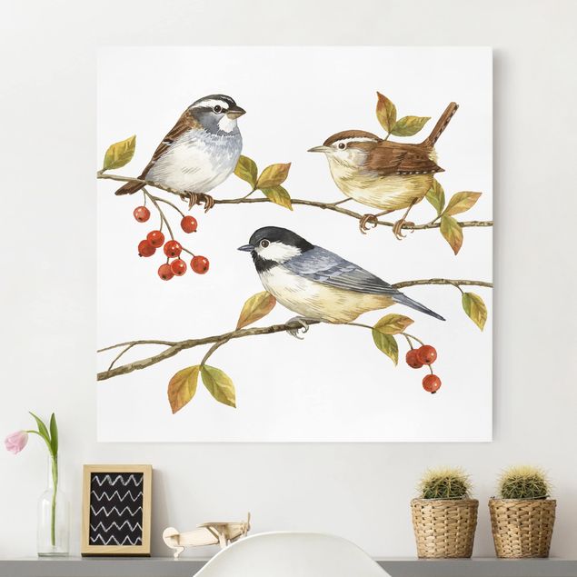Kök dekoration Birds And Berries - Tits