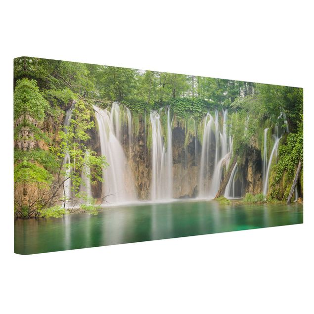 Tavlor landskap Waterfall Plitvice Lakes