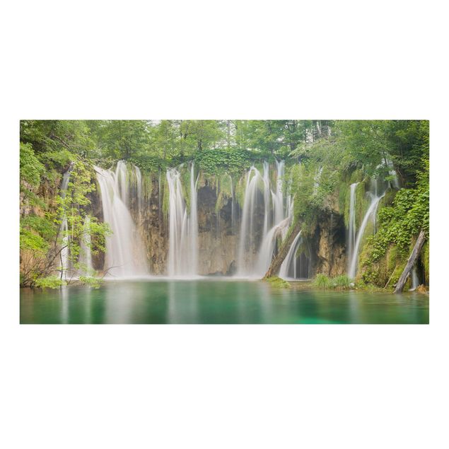 Canvastavlor landskap Waterfall Plitvice Lakes