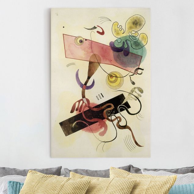 Canvastavlor rosor Wassily Kandinsky - Taches