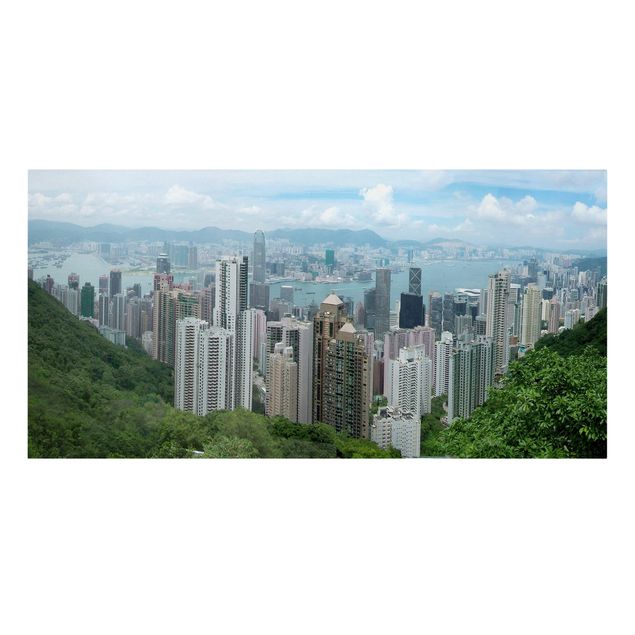 Tavlor arkitektur och skyline Watching Hongkong