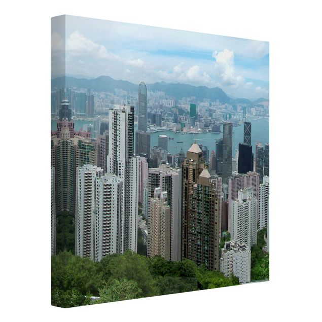 Canvastavlor Arkitektur och Skyline Watching Hongkong