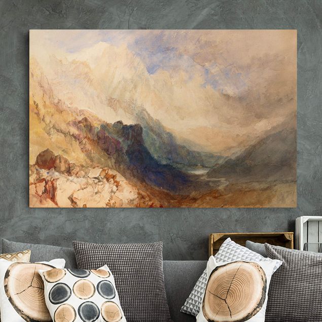 Kök dekoration William Turner - View along an Alpine Valley, possibly the Val d'Aosta