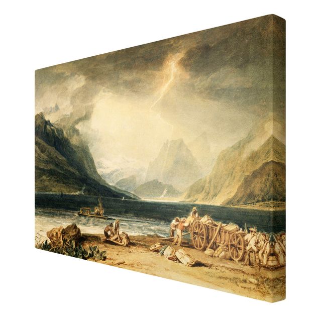 Canvastavlor bergen William Turner - The Lake of Thun, Switzerland