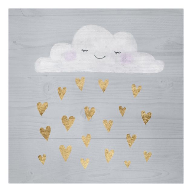 Tavlor Cloud With Golden Hearts