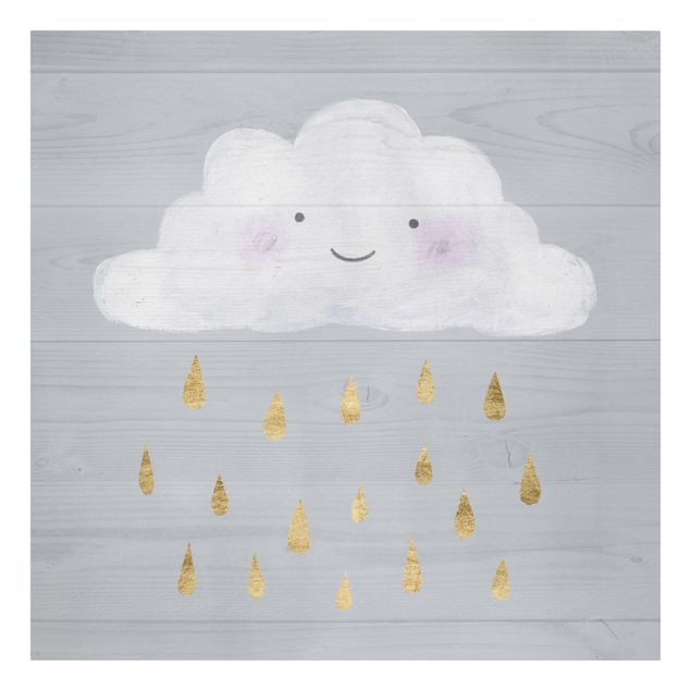 Tavlor Cloud With Golden Raindrops