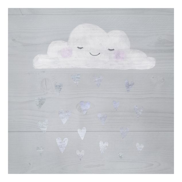 Tavlor Cloud With Silver Hearts
