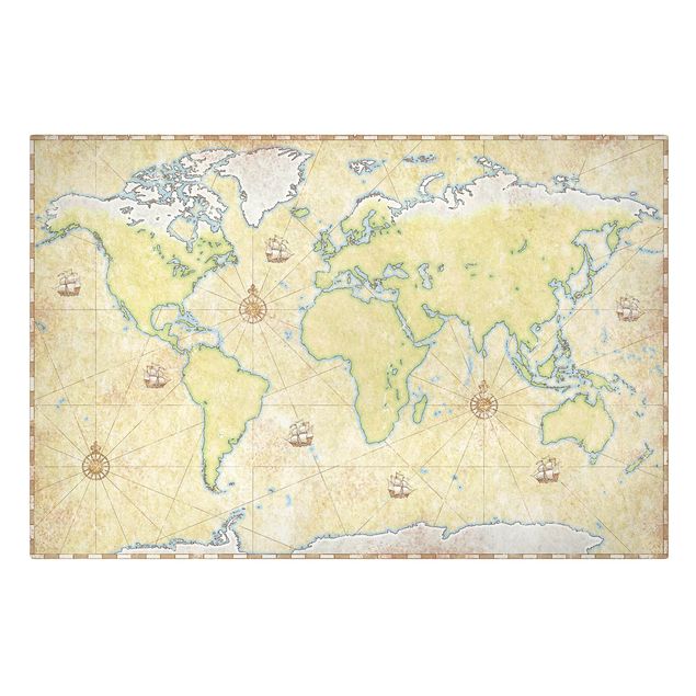 Tavlor grön World Map