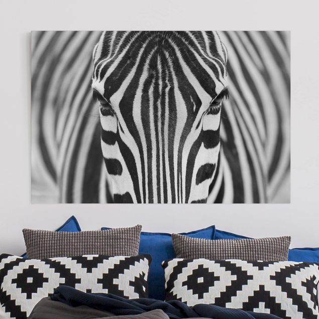 Canvastavlor hästar Zebra Look