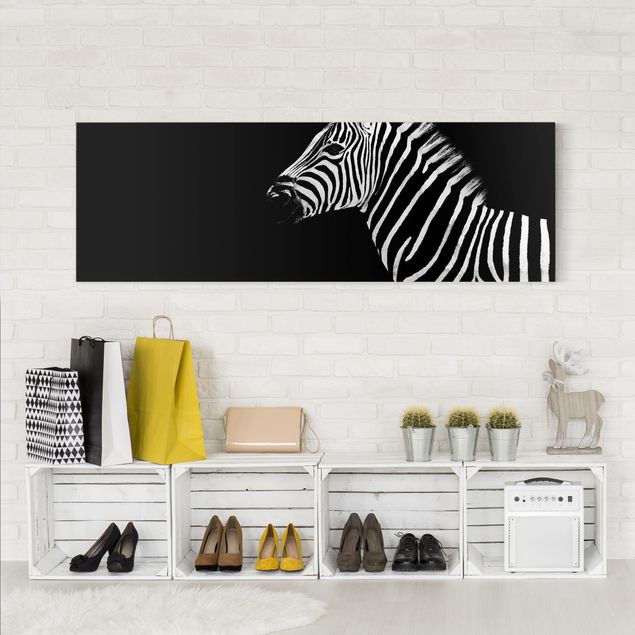 Canvastavlor zebror Zebra Safari Art