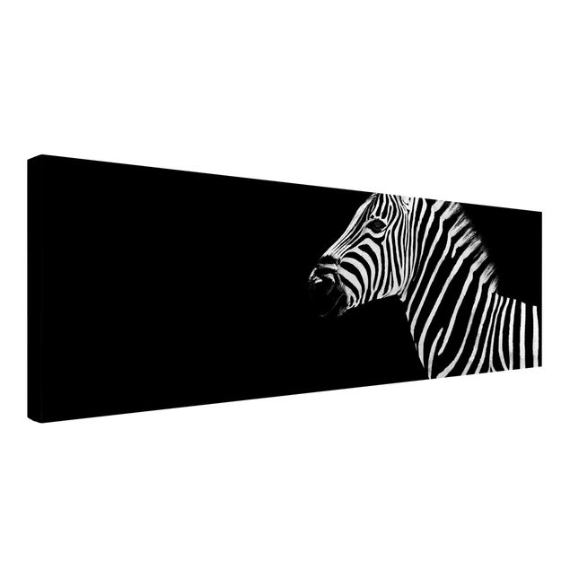 Canvastavlor svart och vitt Zebra Safari Art