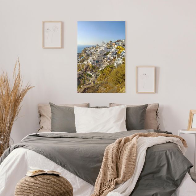 Canvastavlor landskap Oia On Santorini