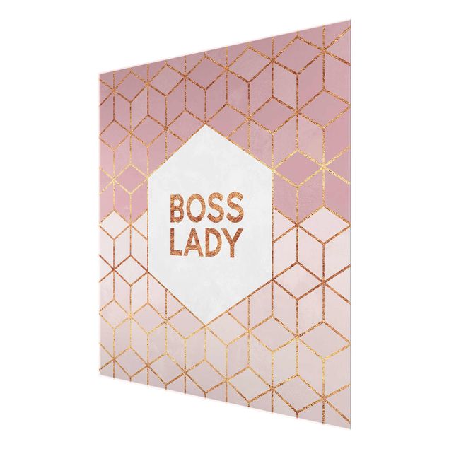 Tavlor rosa Boss Lady Hexagons Pink