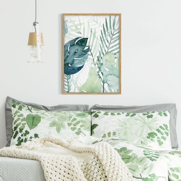 Tavlor blommor Palm Fronds In Watercolour I