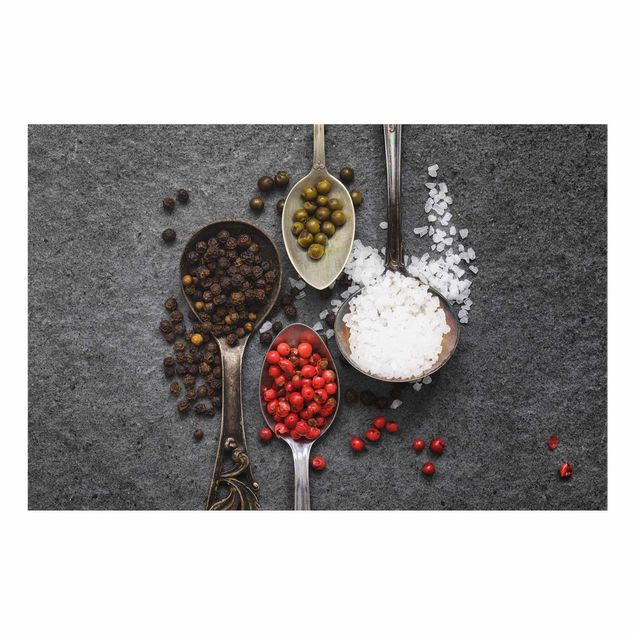 Tavlor grått Spices On Vintage Spoons