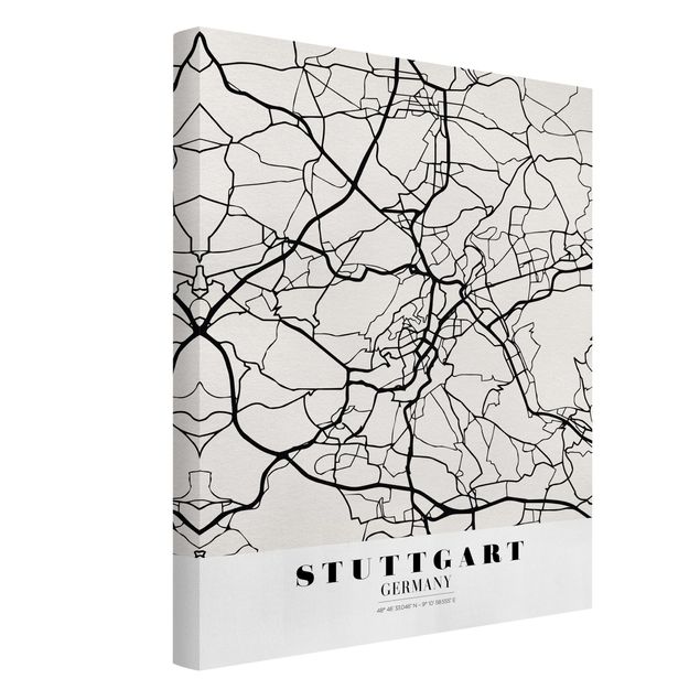 Tavlor världskartor Stuttgart City Map - Classic