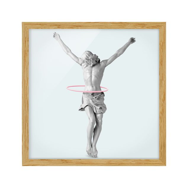 Tavlor porträtt Jesus With Hula Hoops