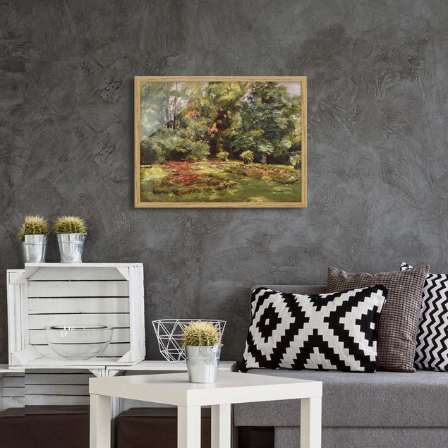 Tavlor med ram konstutskrifter Max Liebermann - Flower Terrace Wannseegarten