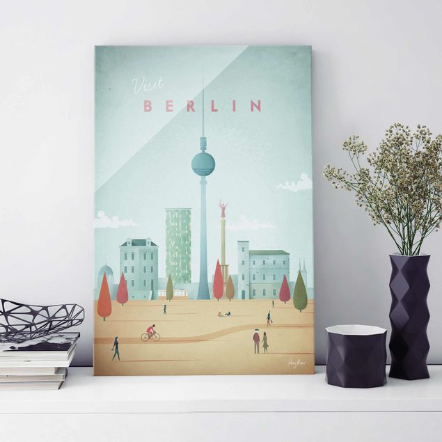 Glastavlor Berlin Travel Poster - Berlin