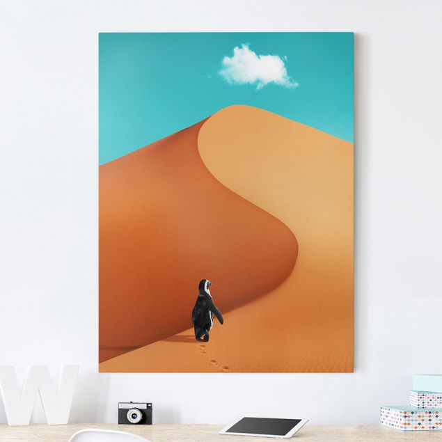 Kök dekoration Desert With Penguin