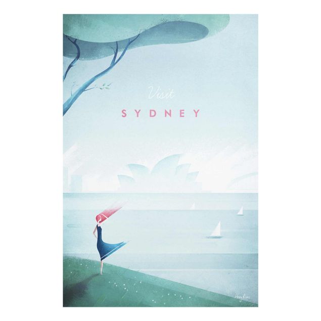 Tavlor hav Travel Poster - Sidney