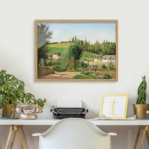 Konststilar Impressionism Camille Pissarro - Hamlet In The SurRolling Hillss Of Pontoise