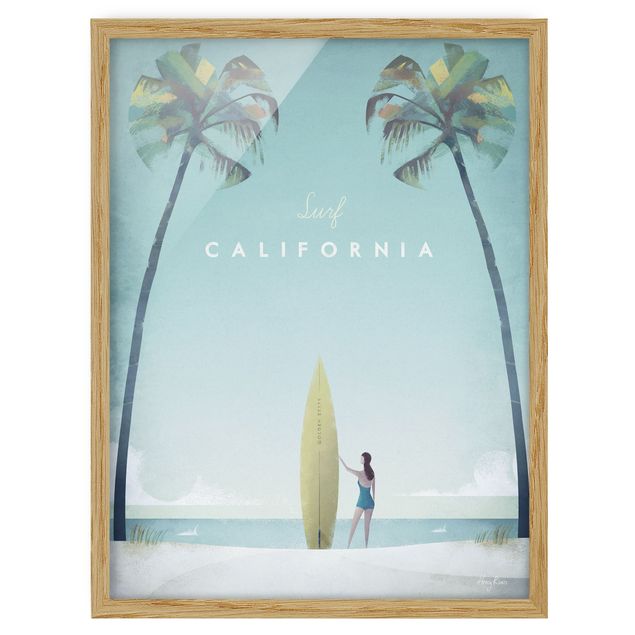 Tavlor stränder Travel Poster - California