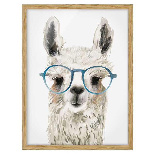 Tavlor modernt Hip Lama With Glasses III